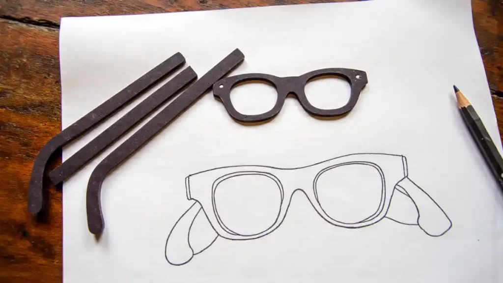 fabrication de lunettes découpe