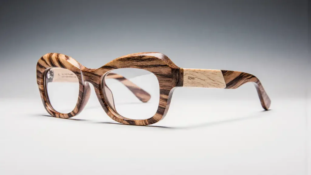 lunettes en bois monture artisanale