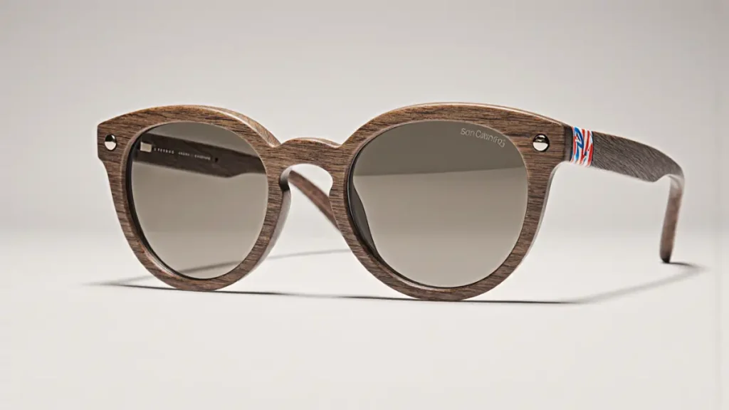 lunettes en bois style vintage